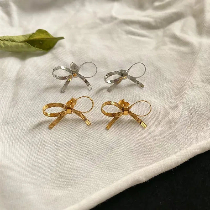 Isabella Bow Stud Earrings
