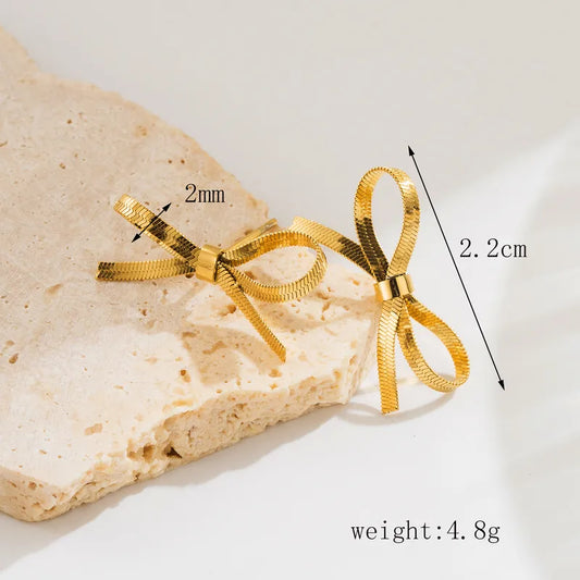 Isabella Bow Stud Earrings
