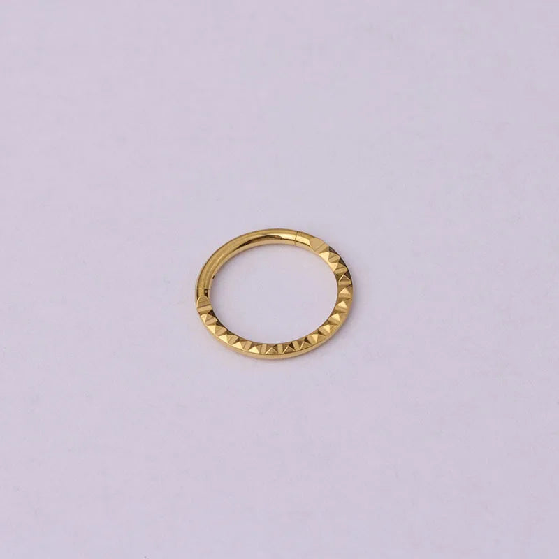 Hex Studded Hoop
