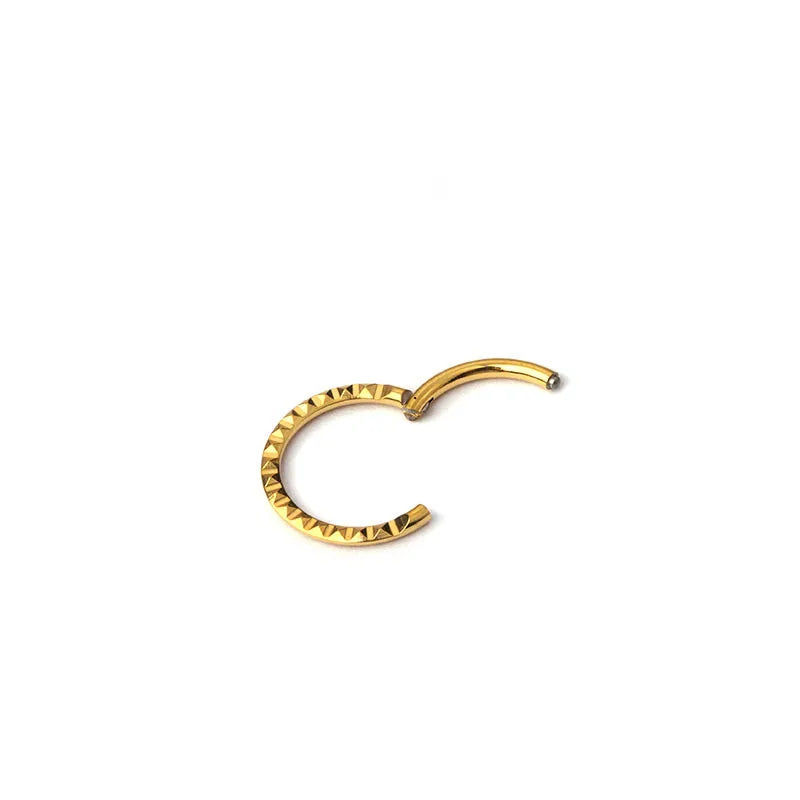 Hex Studded Hoop