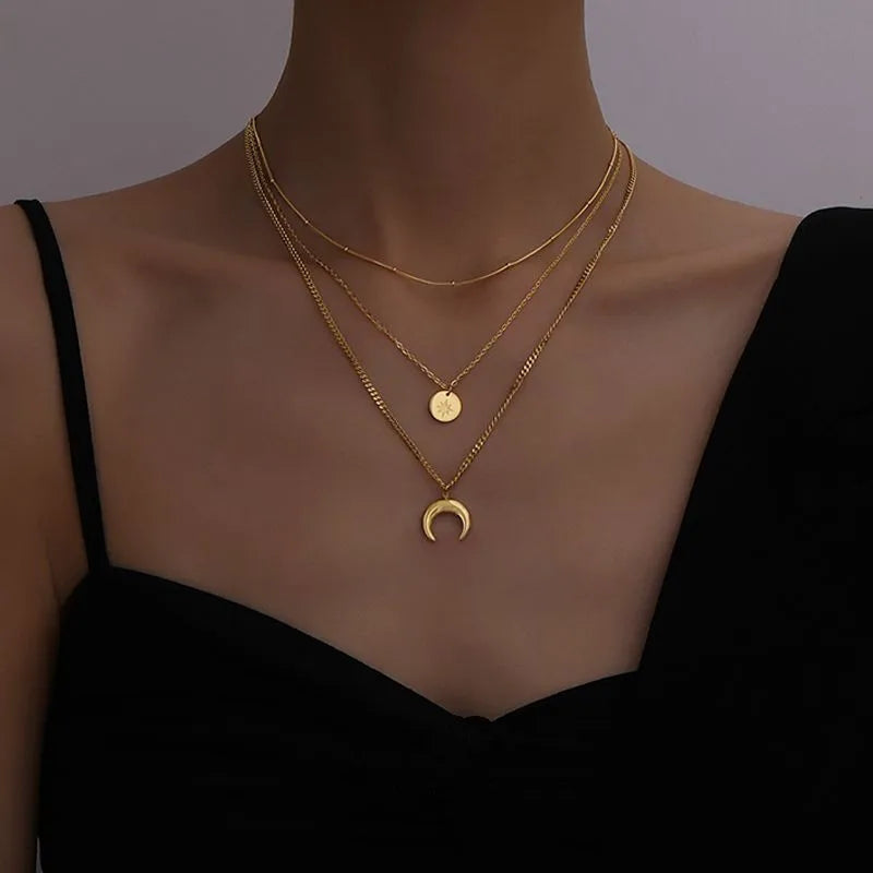 Triple Eclipse Necklace
